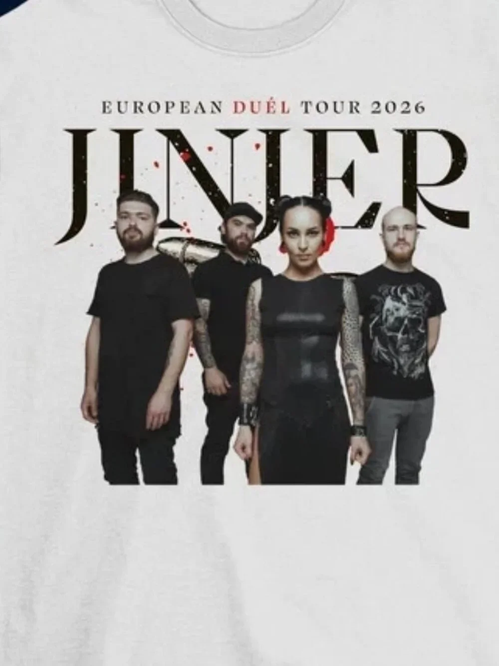 2 Sides EUROPEAN TOUR 2026 JINJER Band T-Shirt White Unisex T Shirt